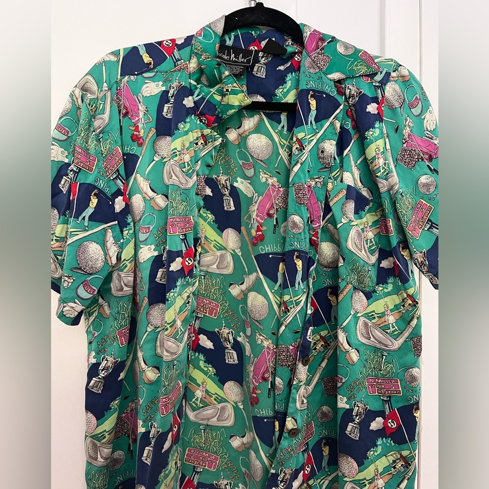 Vintage Nicole Miller Top - 100% Silk